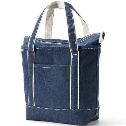 Medium Denim Open Top Tote Bag