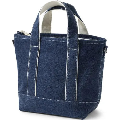 Medium Denim Open Top Tote Bag