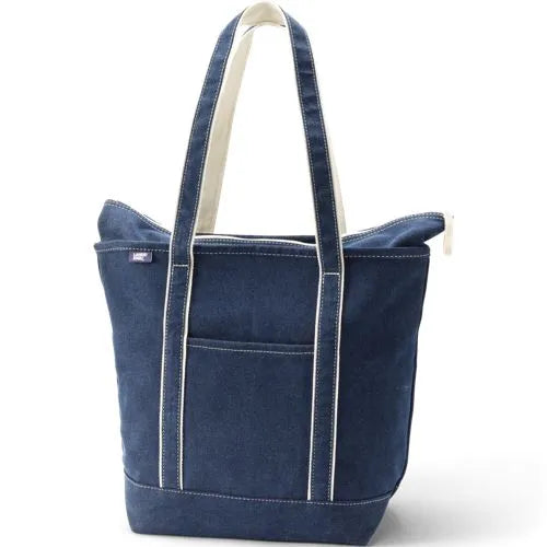 Medium Denim Open Top Tote Bag