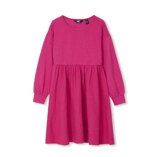 Girls Long Sleeve Ribbed Dress