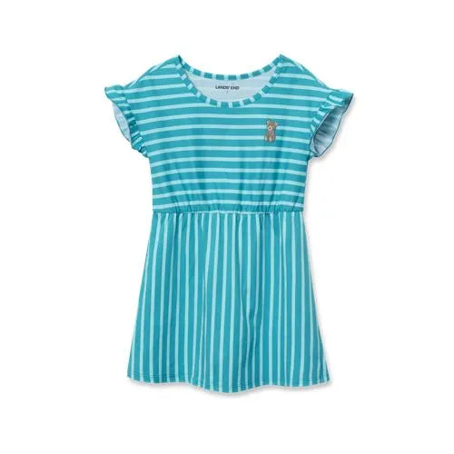 Girls Short Sleeve Gathered Waist Tunic Top