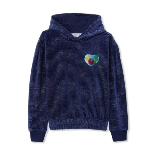 Girls Velour Hoodie Sweatshirt