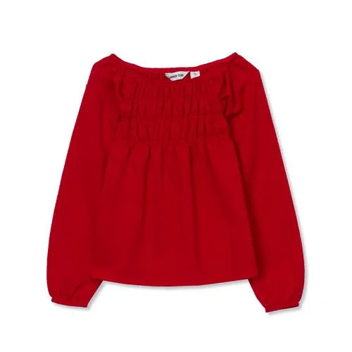 Girls Smocked Long Sleeve Knit Shirt