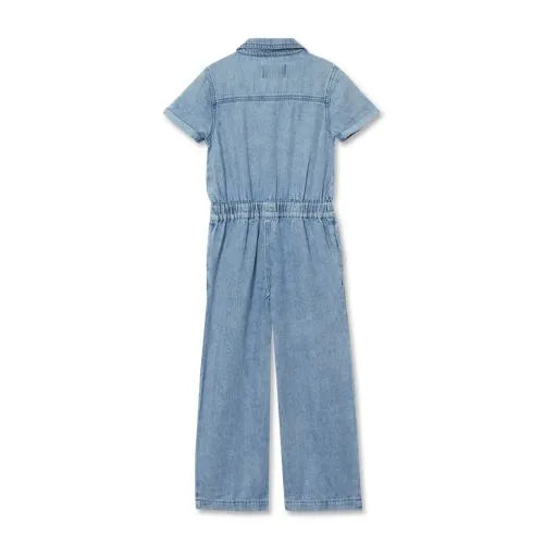Girls Lightweight Denim Jumpsuit