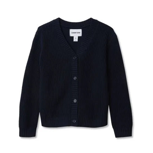 Girls Button Front Knit Cardigan