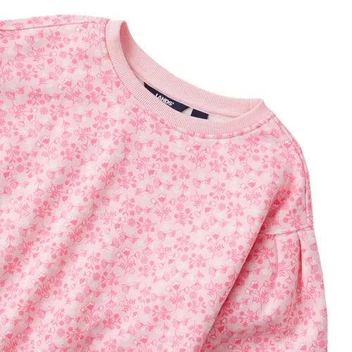 Girls Crew Neck Embroidered Sweatshirt