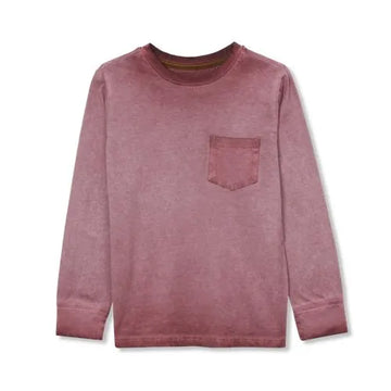 Boys Long Sleeve Washed Pocket Shirt
