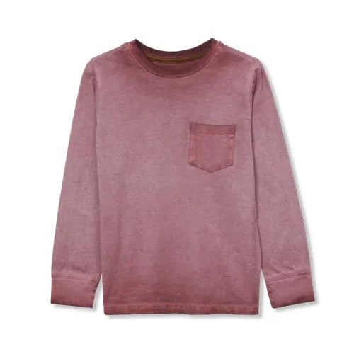 Boys Long Sleeve Washed Pocket Shirt