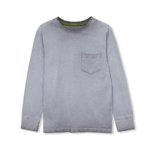 Boys Long Sleeve Washed Pocket Shirt