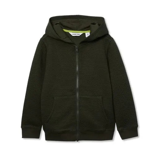 Boys Texture Knit Zip Up Hoodie