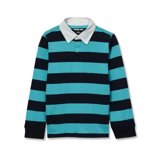 Boys Husky Long Sleeve Collared Rugby Shirt