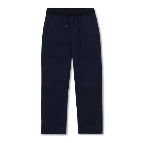 Boys Stretch Soft Rib Waist Iron Knee Pull On Pants