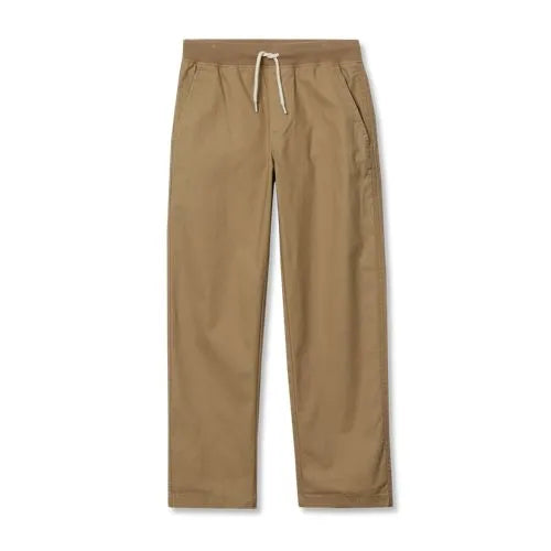Boys Stretch Soft Rib Waist Iron Knee Pull On Pants