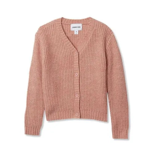 Girls Button Front Knit Sparkle Cardigan