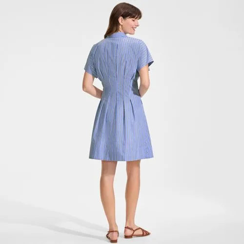 Women's Cambric Above the Knee Shirt Dress