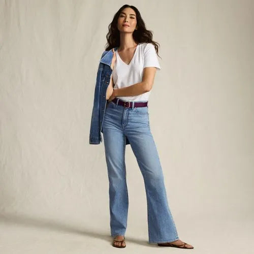 Women's Soft Denim High Rise Classic Flare Jeans