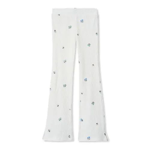 Girls Ribbed Flare Leggings