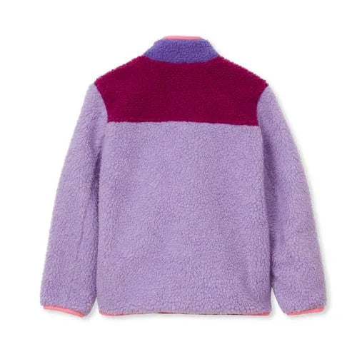 Kids Sherpa Contrast Full Zip Up Jacket