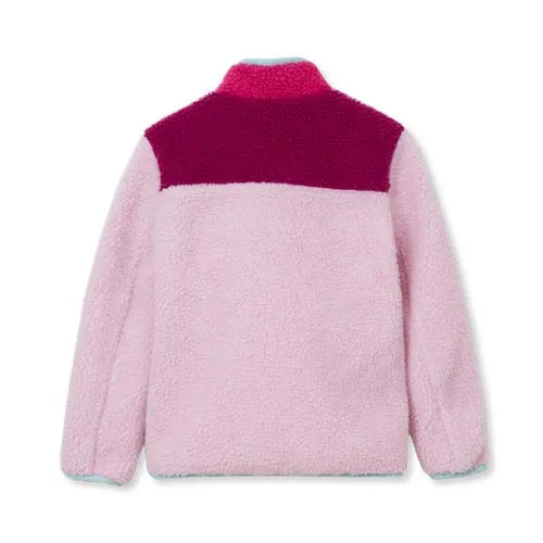 Kids Sherpa Contrast Full Zip Up Jacket