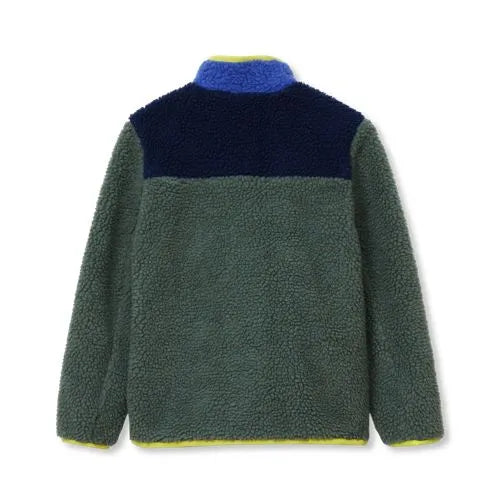 Kids Sherpa Contrast Full Zip Up Jacket