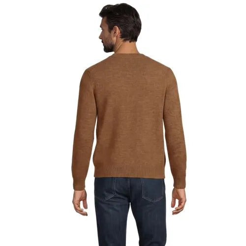 Men's Long Sleeve Fuzzy Argyle Cardigan Sweater