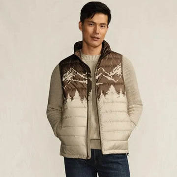 Men's Wanderweight Packable Print Down Vest