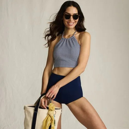 Women's High Neck Halter Midkini Top