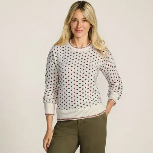 Women's Drifter All Over Jacquard Jersey Crew Neck Sweater