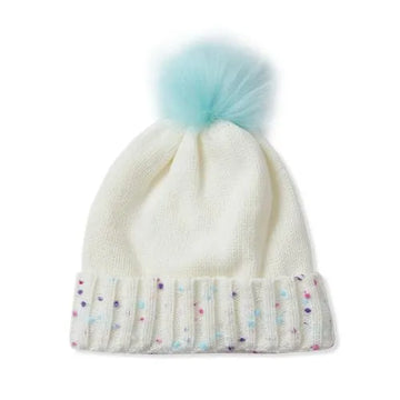 Kids Fleece Lined Pom Hat