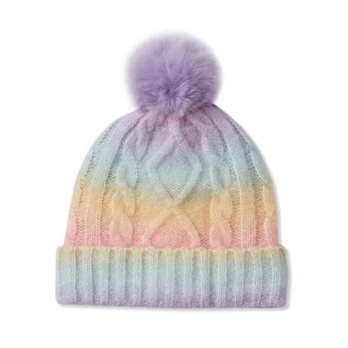 Kids Fleece Lined Pom Hat