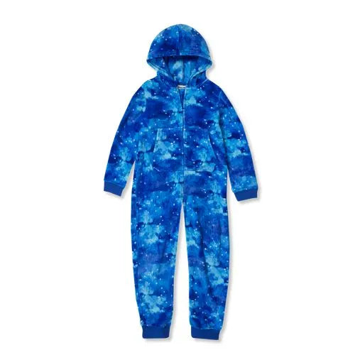 Kids Hooded Plush Onesie