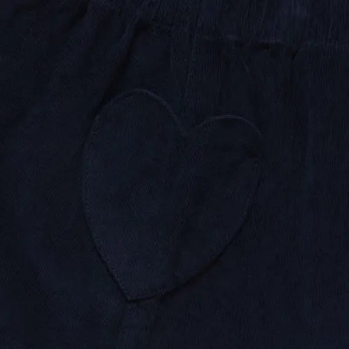 Girls Corduroy Skirt with Heart Pockets