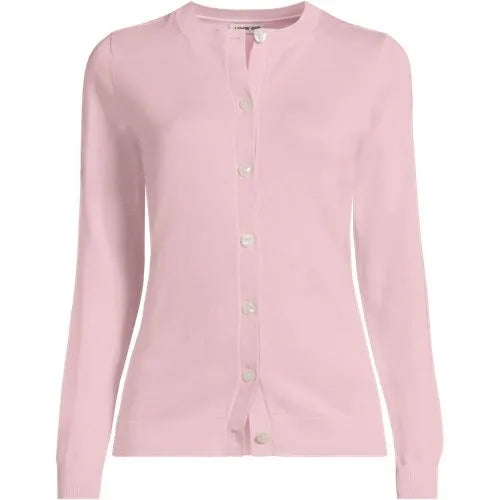 Women's Cotton Modal Crew Neck Cardigan Sweater
