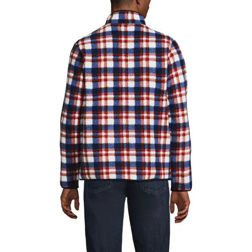Men's Print Full Zip Sherpa Fleece Jacket
