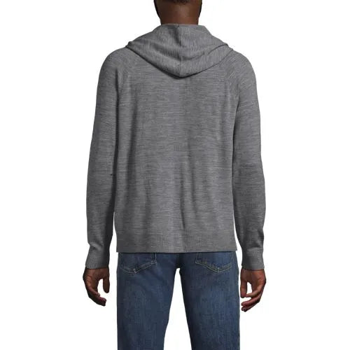 Men's Long Sleeve Washable Merino Pullover Hoodie