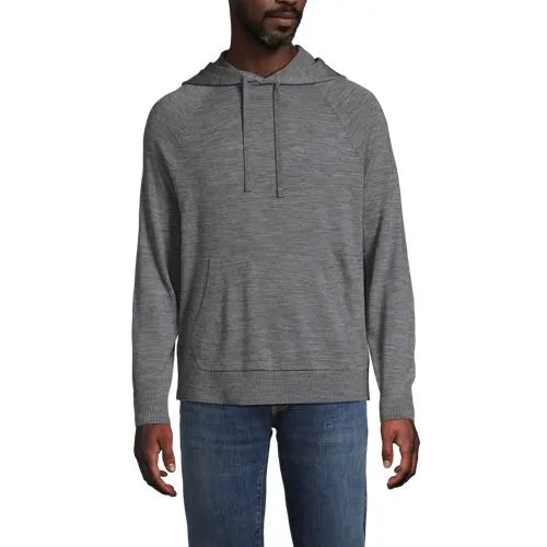 Men's Long Sleeve Washable Merino Pullover Hoodie