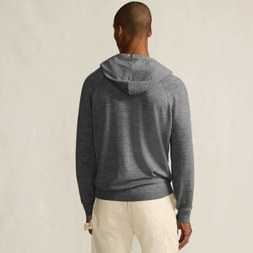 Men's Long Sleeve Washable Merino Pullover Hoodie