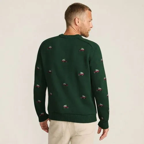 Men's Long Sleeve Drifter Holiday Roads Crewneck Sweater
