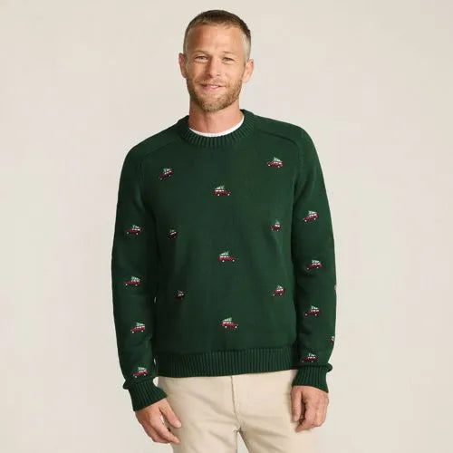 Men's Long Sleeve Drifter Holiday Roads Crewneck Sweater