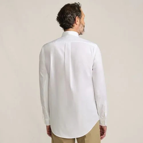 Men's Long Sleeve No Iron Pinpoint Stay Collar Dress Shirt