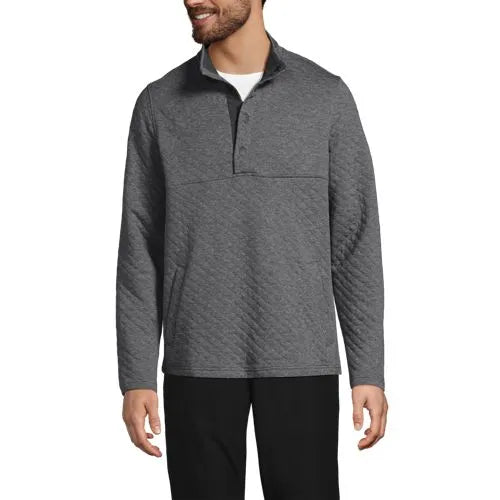 Unisex Quilted Snapneck Pullover