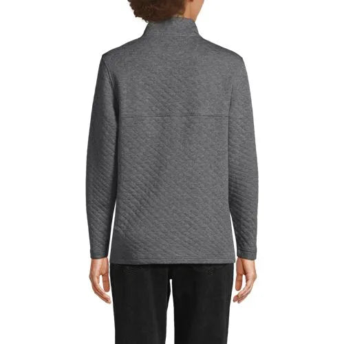 Unisex Quilted Snapneck Pullover