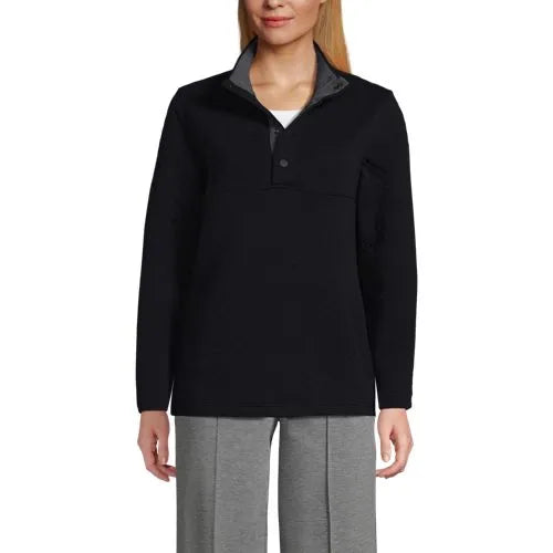 Unisex Quilted Snapneck Pullover