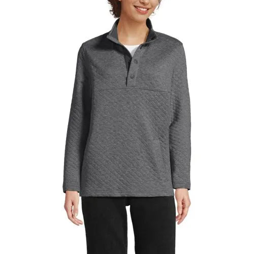 Unisex Quilted Snapneck Pullover