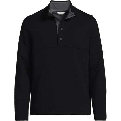 Unisex Quilted Snapneck Pullover