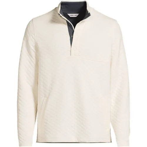 Unisex Quilted Snapneck Pullover