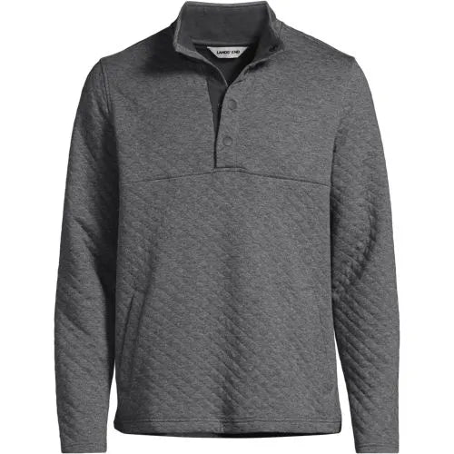 Unisex Quilted Snapneck Pullover