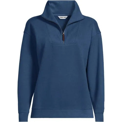 School Uniform Women's French Rib Bedford Quarter Zip Pullover Top