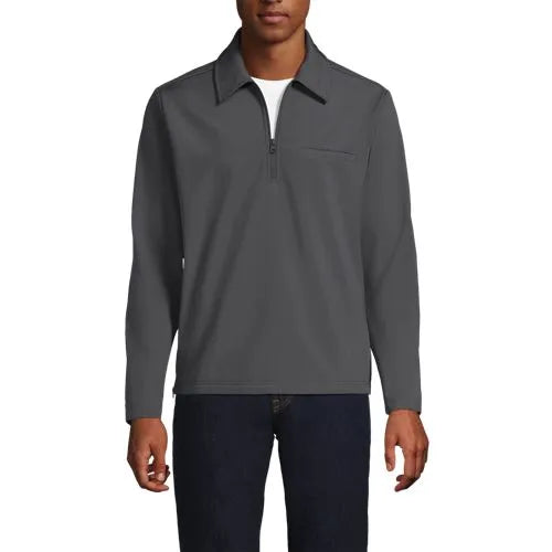 Unisex Soft Shell Collared Half Zip Pullover Top