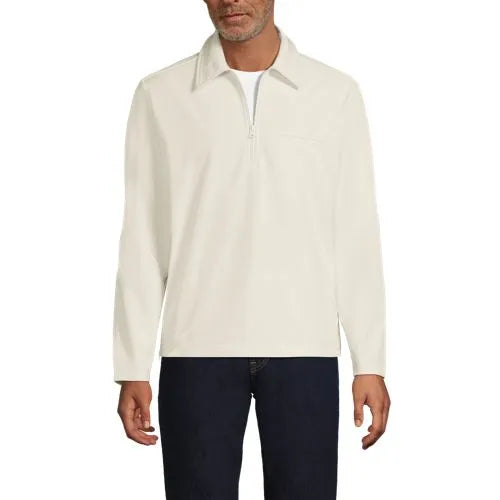 Unisex Soft Shell Collared Half Zip Pullover Top